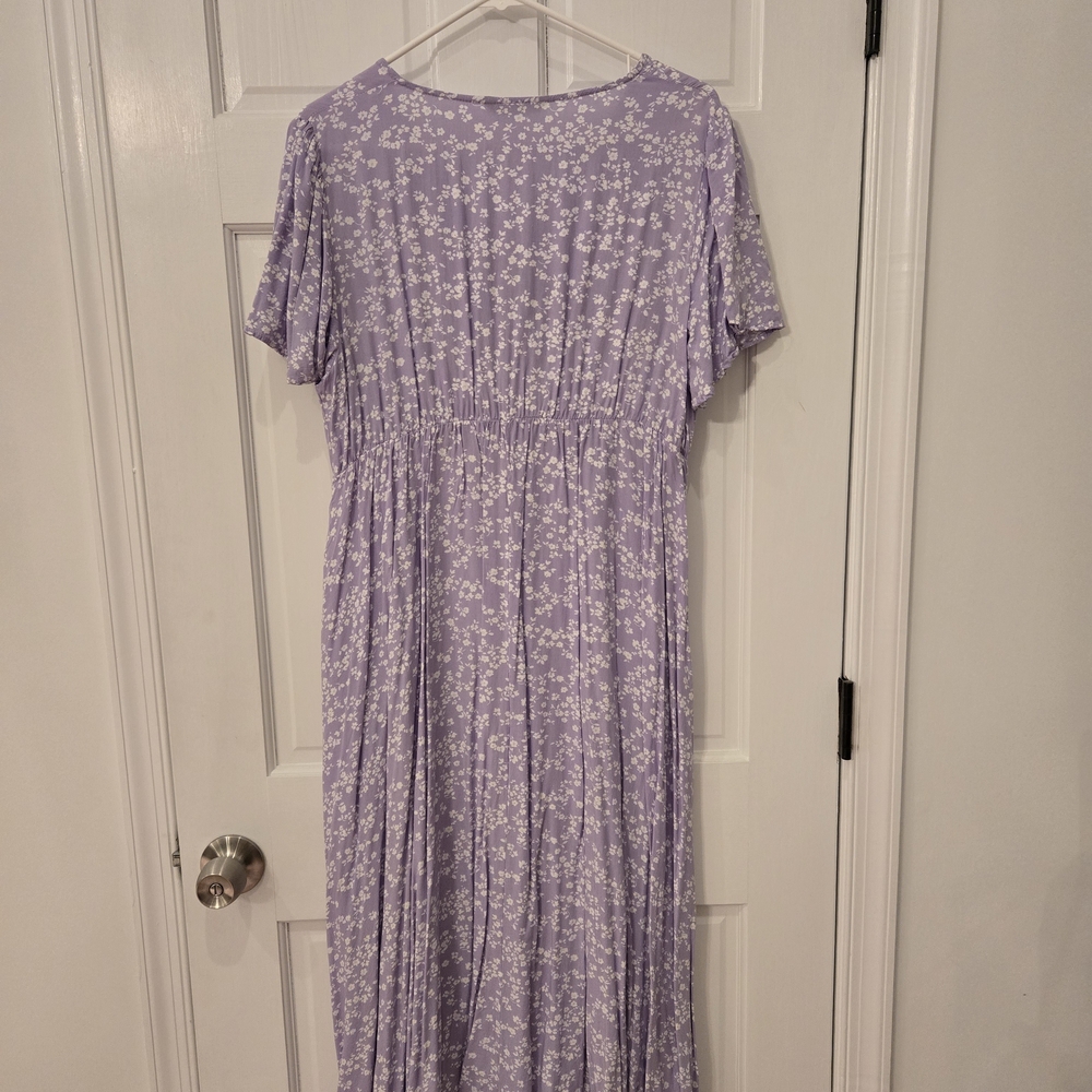 Floral Purple Maxi Dress - Picture 2 of 5